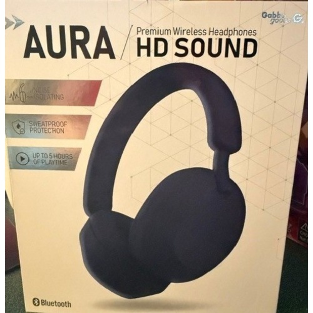 Gabba Goods Aura Premium Wireless Headphones HD Sound Bluetooth Noise Cancel
